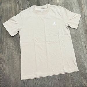 NWOT Converse T-Shirt Crewneck Short Sleeve Pullover Lightweight Beige Size XXS